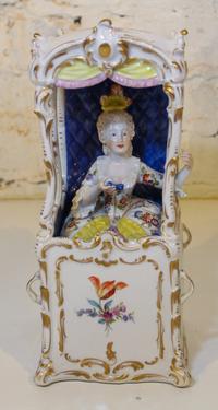 A Continental Porcelain Figural Group Height 11 inches.