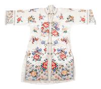 Four Chinese Cream Ground Embroidered Silk Ladies' Jackets