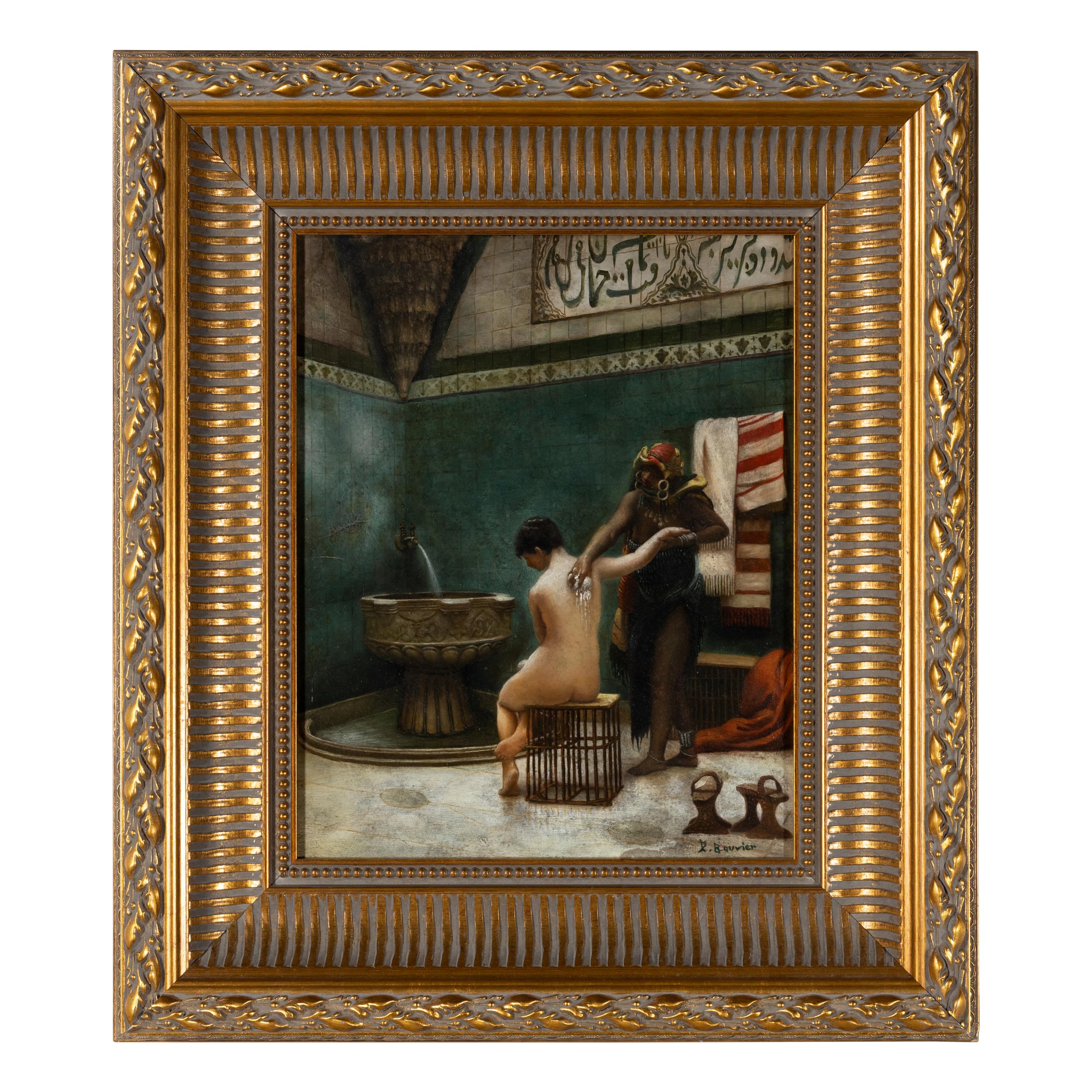 P. Bouvier (19th/20th Century) — Attendant Bathing A Lady