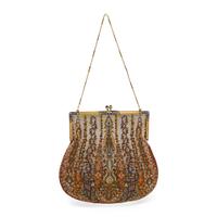 Tiffany & Co., 14k Gold & Beadwork Purse, c. 1920's