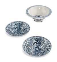 Seven Chinese Blue and White Porcelain Bowls
