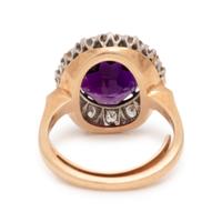 AMETHYST AND DIAMOND RING
