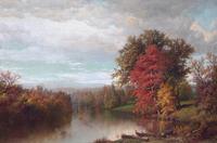 Attributed to William Mason Brown, (American, 1828-1898), Autumn on the River