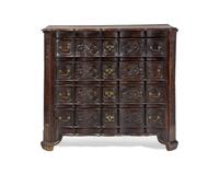 An Indo-Portuguese Hardwood Chest of Drawers