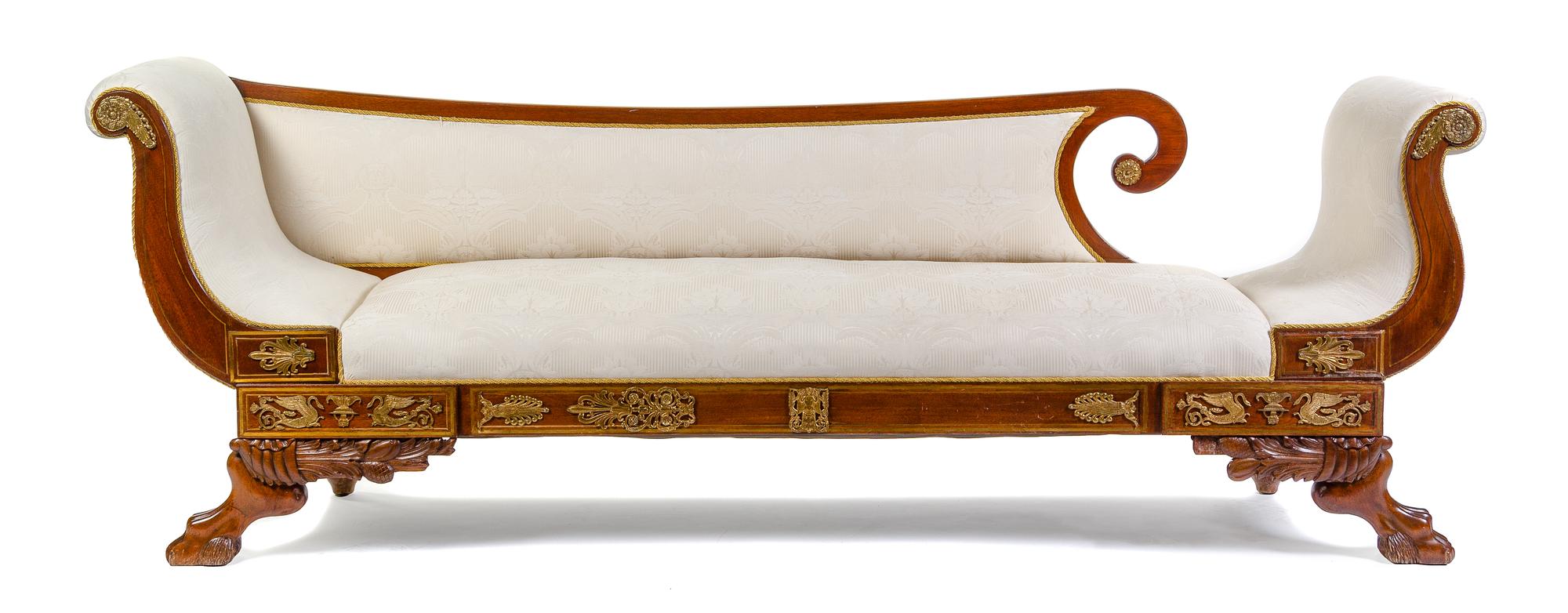 An American Classical Mahogany Recamier Height 36 x width 99 inches. — 19TH CENTURY