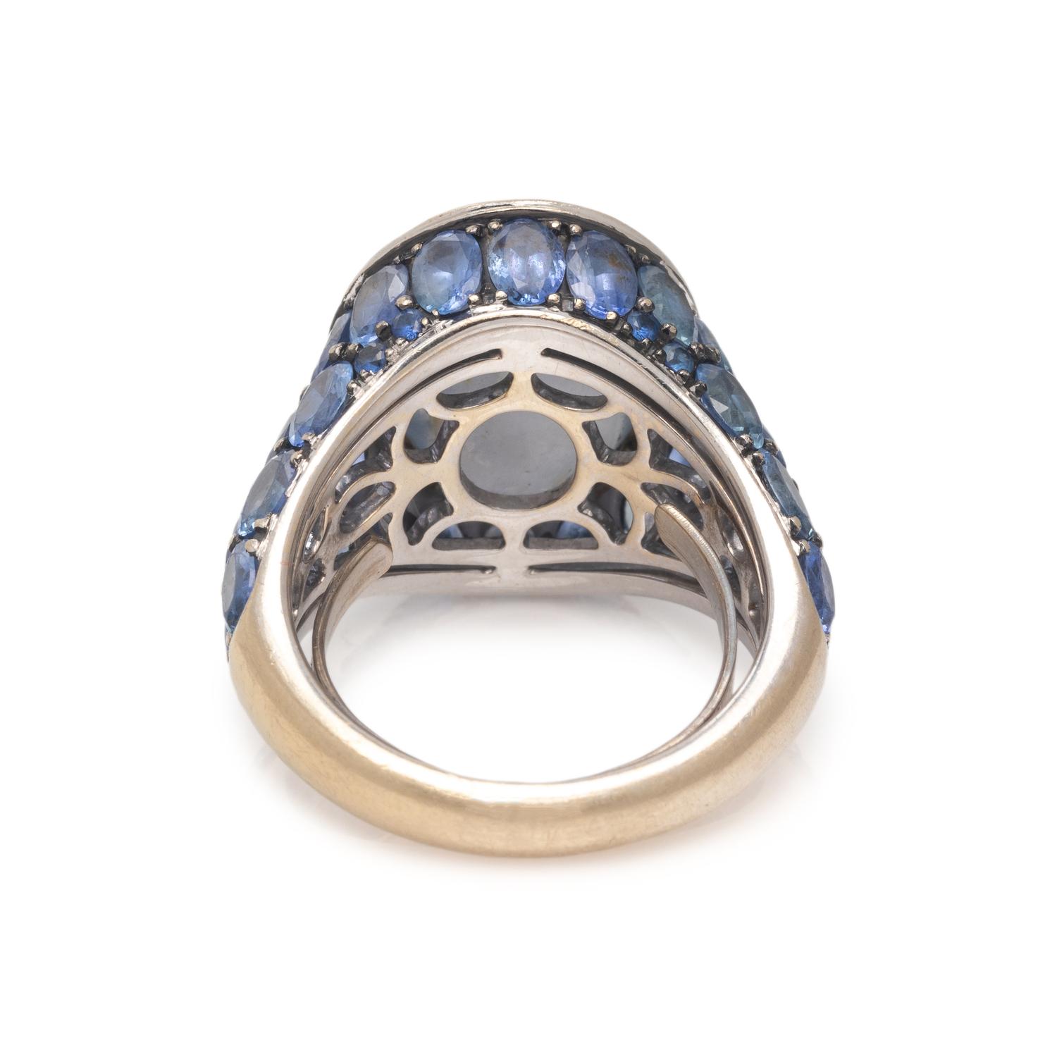 ROBERT PROCOP, STAR SAPPHIRE, SAPPHIRE AND DIAMOND RING