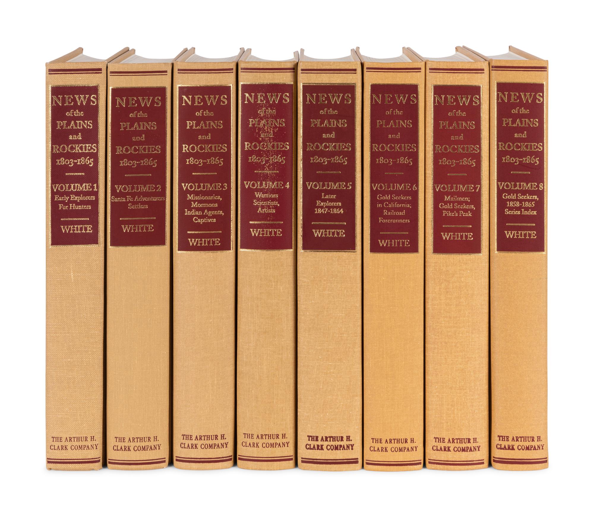 [ARTHUR H. CLARK COMPANY]. WHITE, David A., compiler. News of the Plains and Rockies 1803-1865 . Spokane, WA: The Arthur H. Clark Company, 1996-2001.