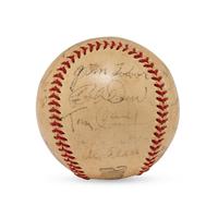 A 1941 Boston Red Sox Team Signed Autograph Baseball (Beckett Authentication Services Letter of Authenticity)