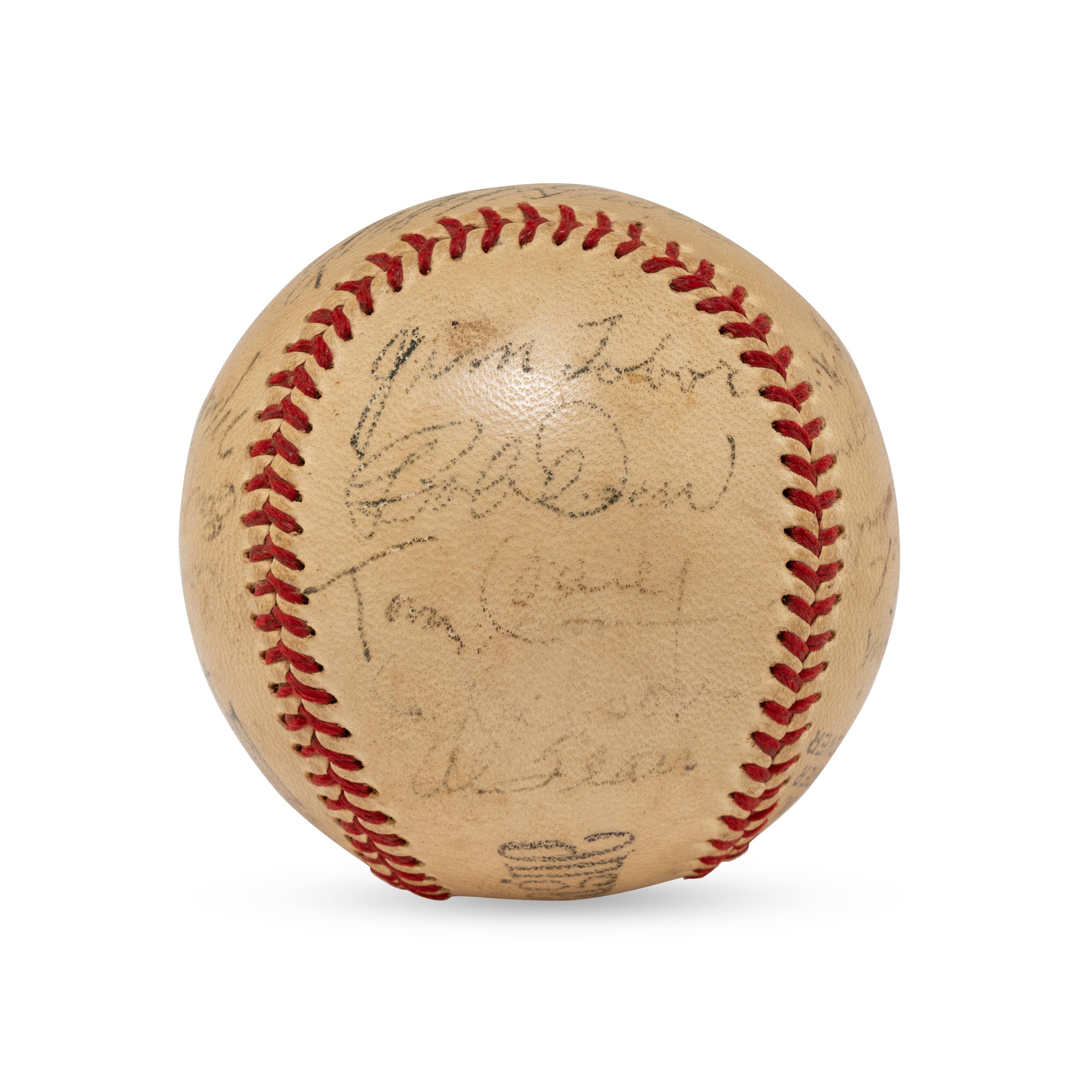 A 1941 Boston Red Sox Team Signed Autograph Baseball (Beckett Authentication Services Letter of Authenticity)