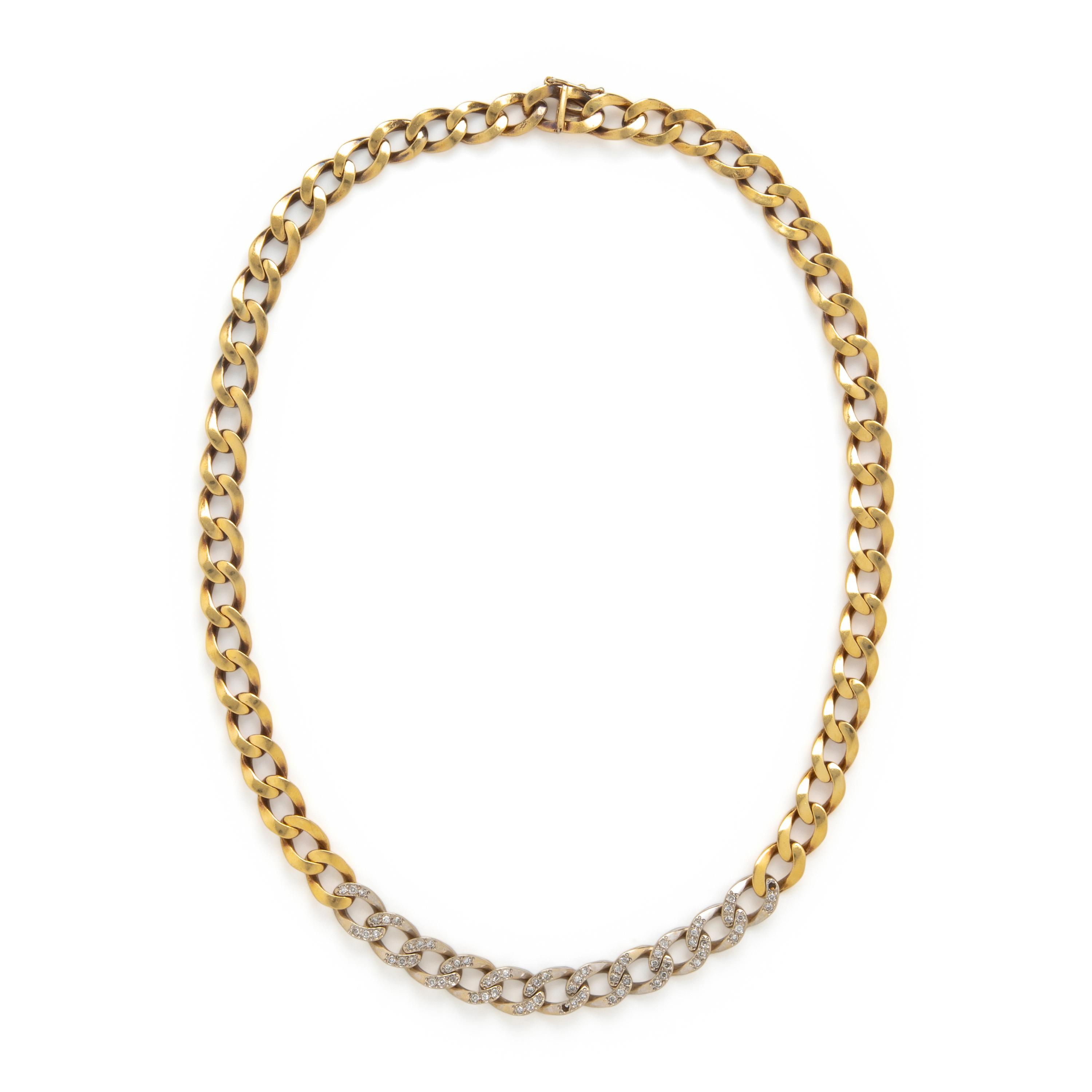 Bicolor Gold and Diamond Necklace