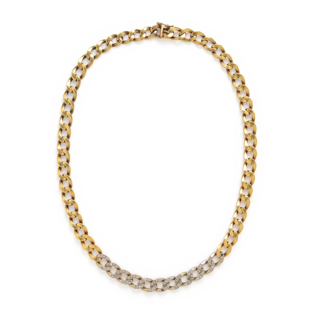 Bicolor Gold and Diamond Necklace