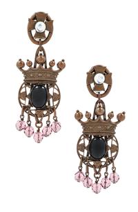 A Jean-Louis Blin Metal Drop Earclip, 4" x 1.5".
