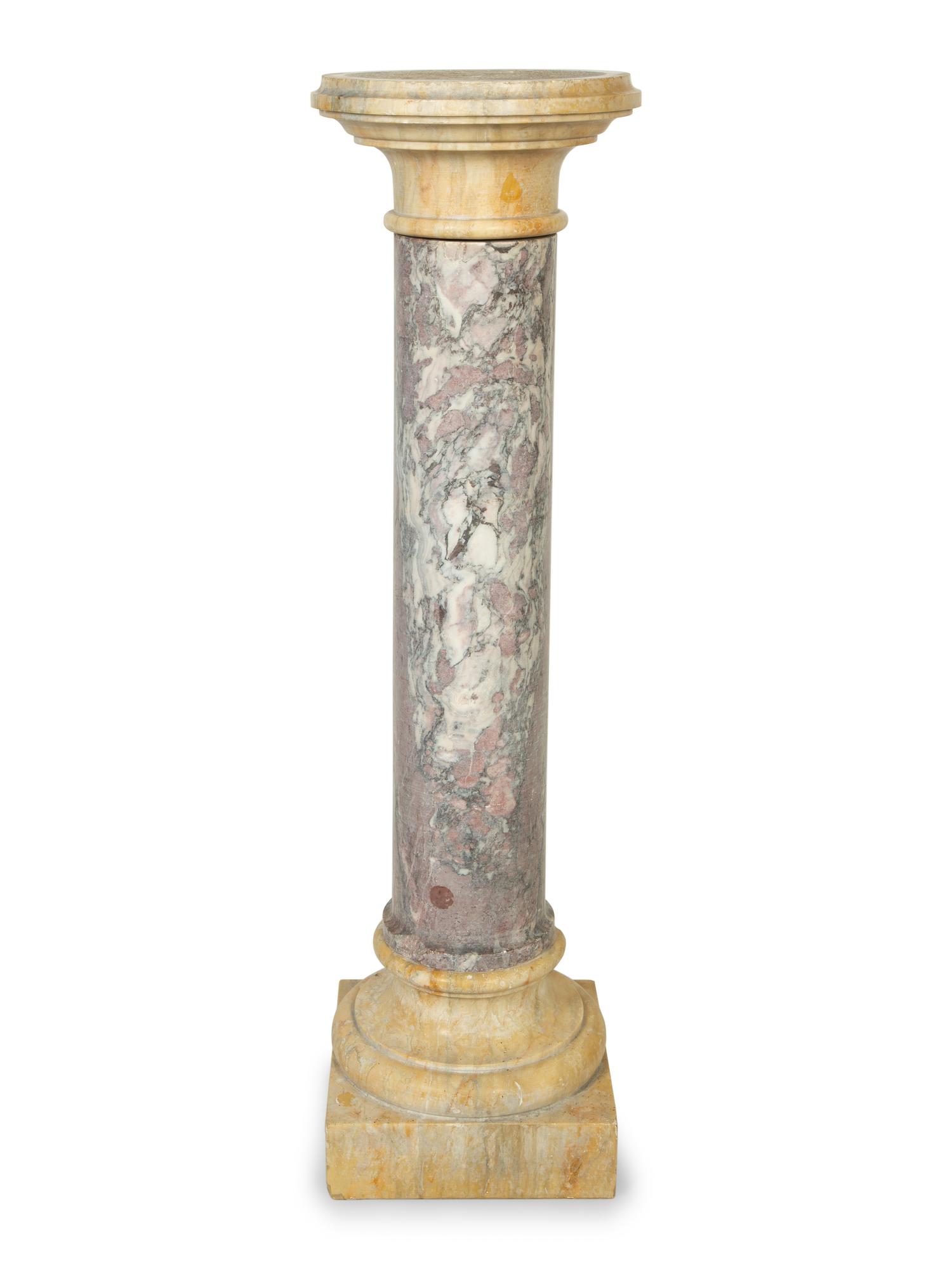 A Continental Bi-Color Marble Pedestal