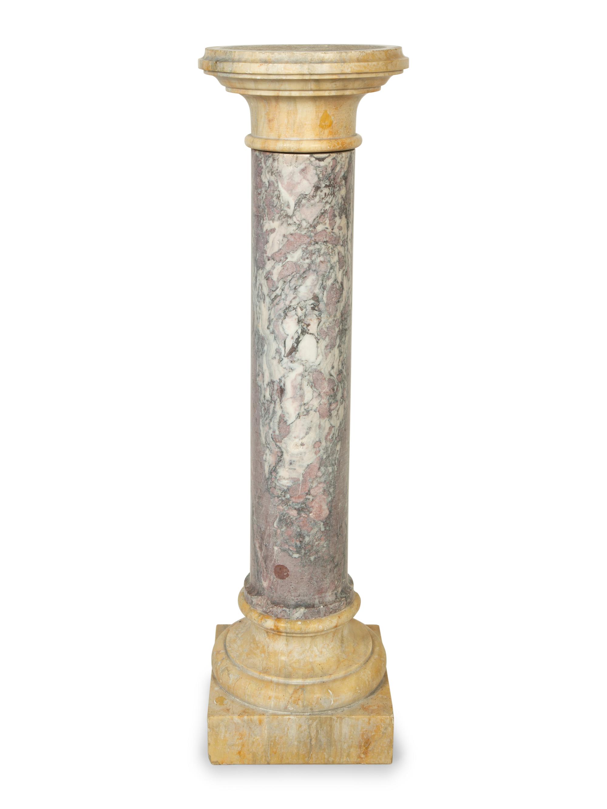 A Continental Bi-Color Marble Pedestal