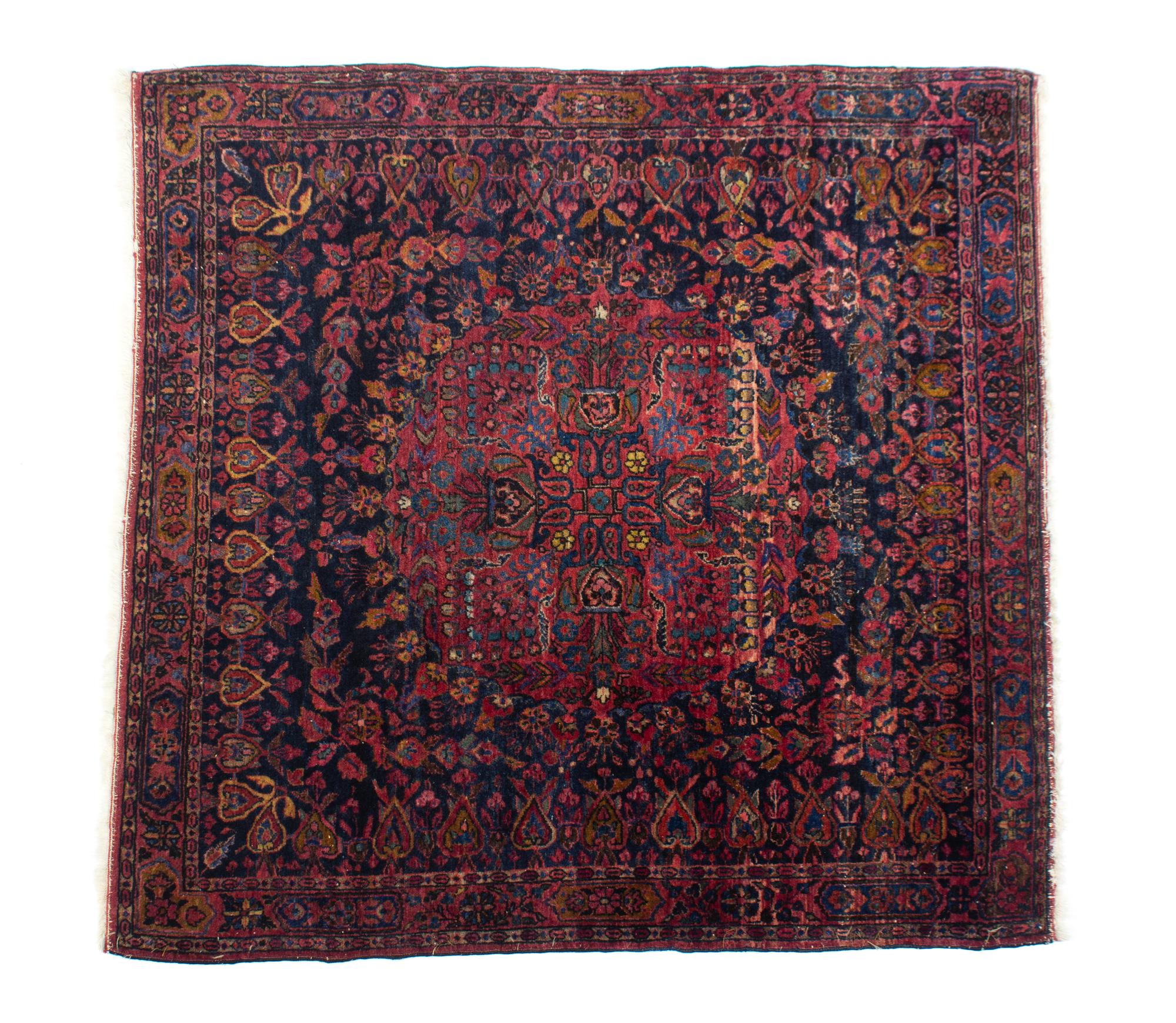 A Sarouk Rug 49 x 49 inches. — 20TH CENTURY