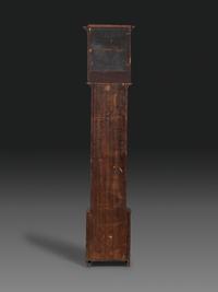 A Grain Paint Decorated Tall Case Clock