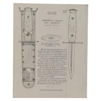 M.H. Cole Fighting Knife Archive with Two Cole Made Knives & Scabbards, Original Book Manuscript Drawings From Volumes III and IV as well as Additional Pre-Publication Paperwork