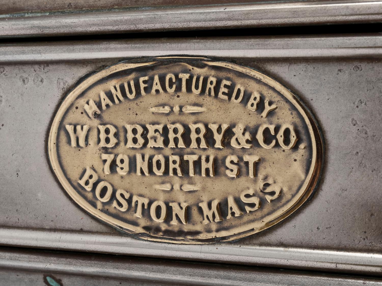 An American Nickel-Plated Copper Hotdog Vendor Steamer with Burner and Jewels