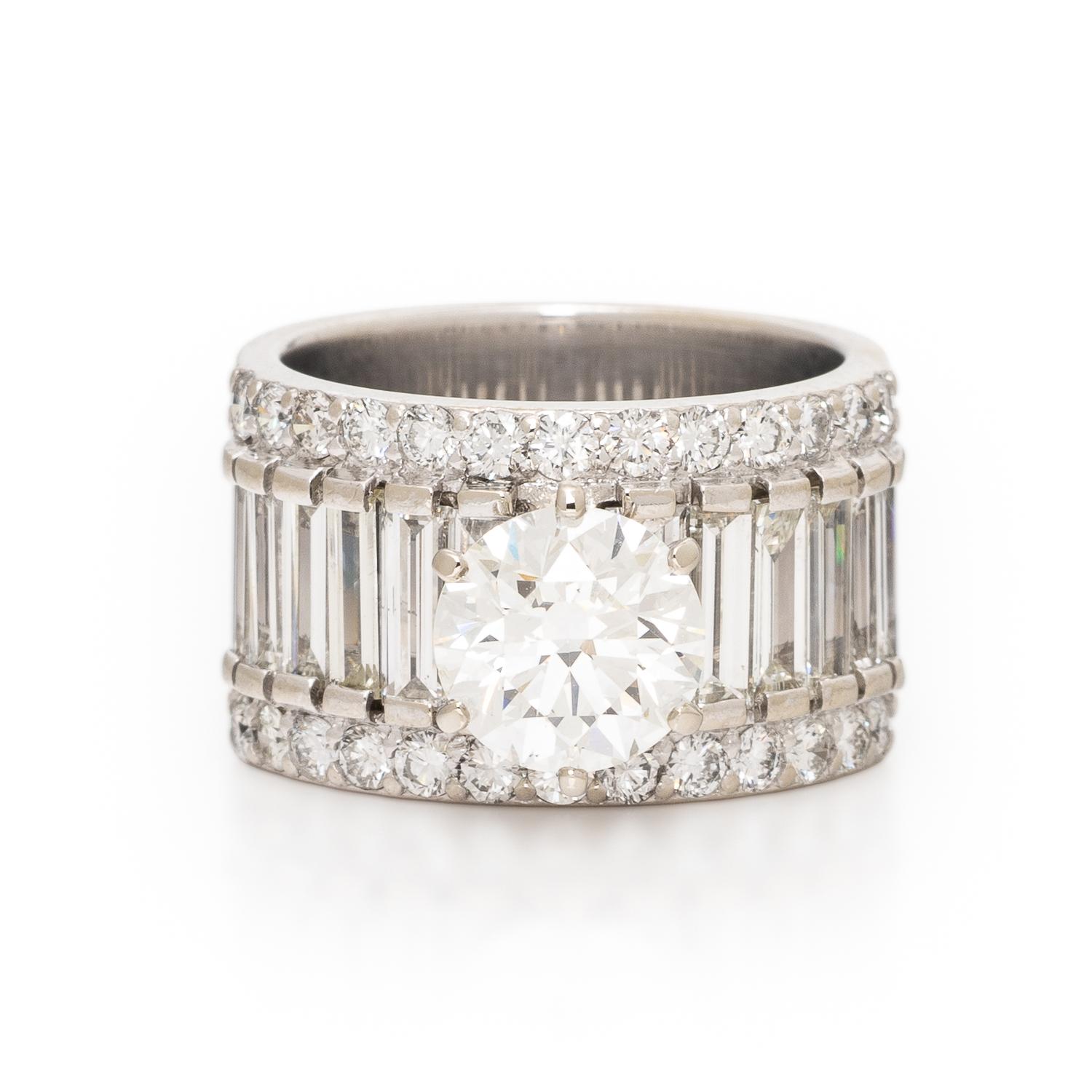 Diamond and White Gold Ring