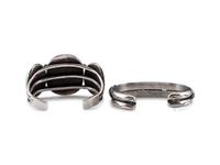 Navajo Silver and Turquoise Cuff Bracelets