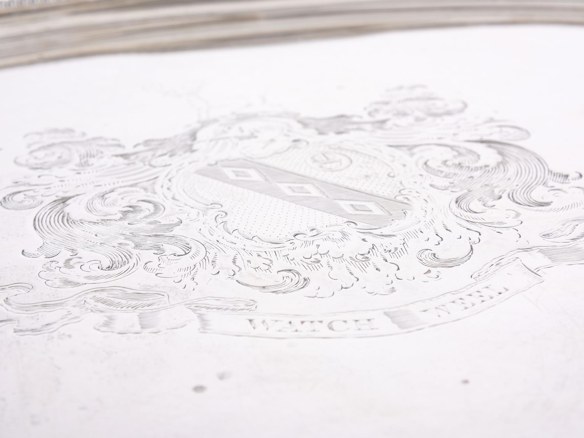 A George III Silver Armorial Handled Tray