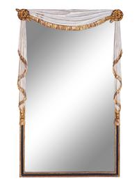 A Hollywood Regency Style Parcel-Gilt and Silvered Mirror — 20TH CENTURY