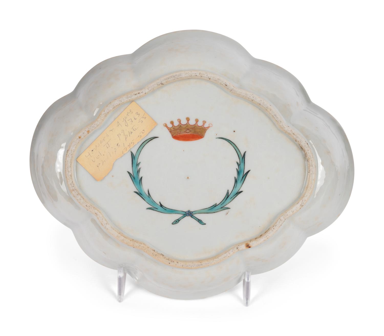 Two Chinese Export Porcelain Vases and a Porcelain Dish