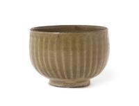 A Chinese Green Glazed Stoneware Bowl Height 3 1/4 inches.