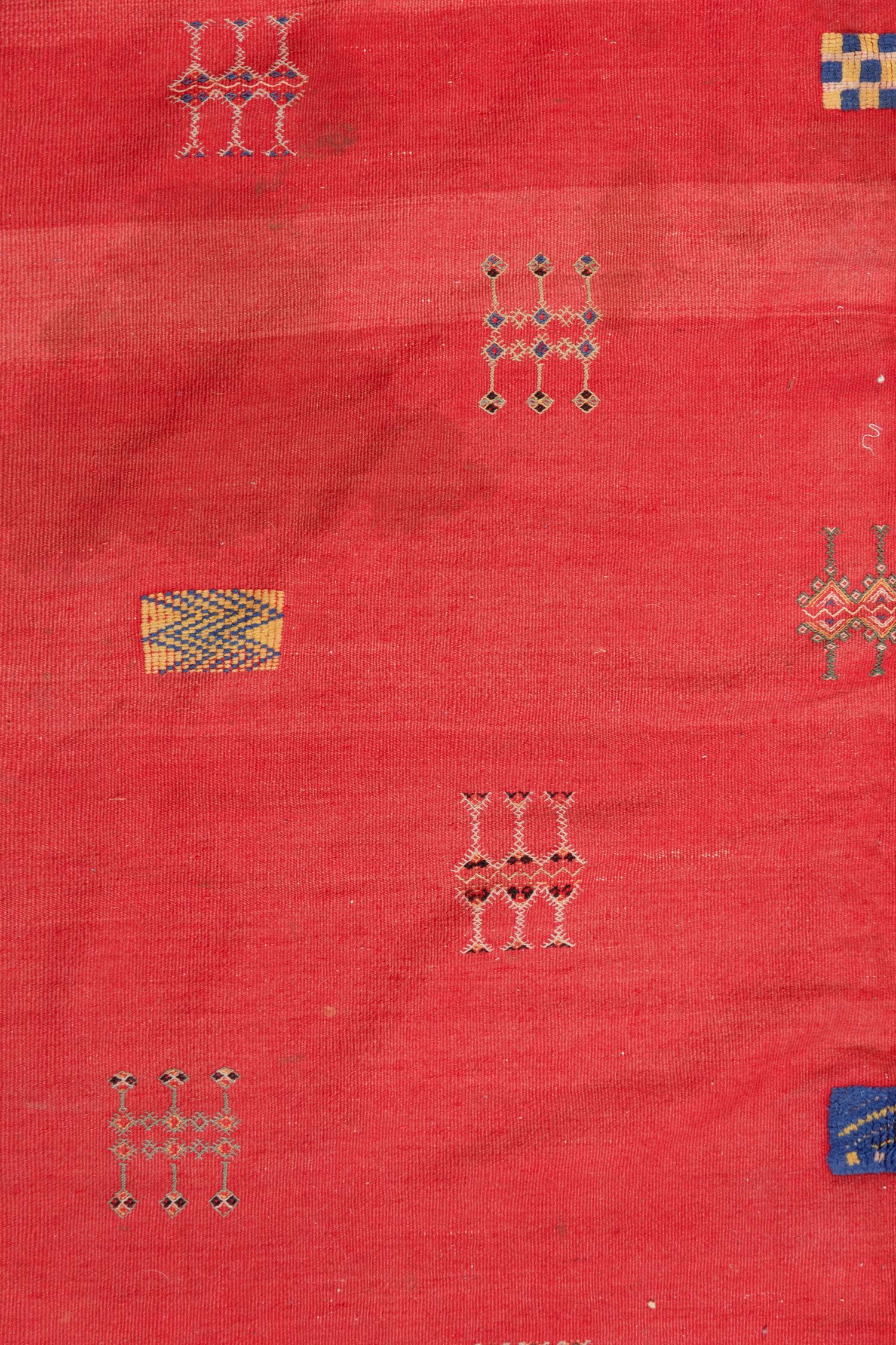 A Moroccan Kilim Wool Rug