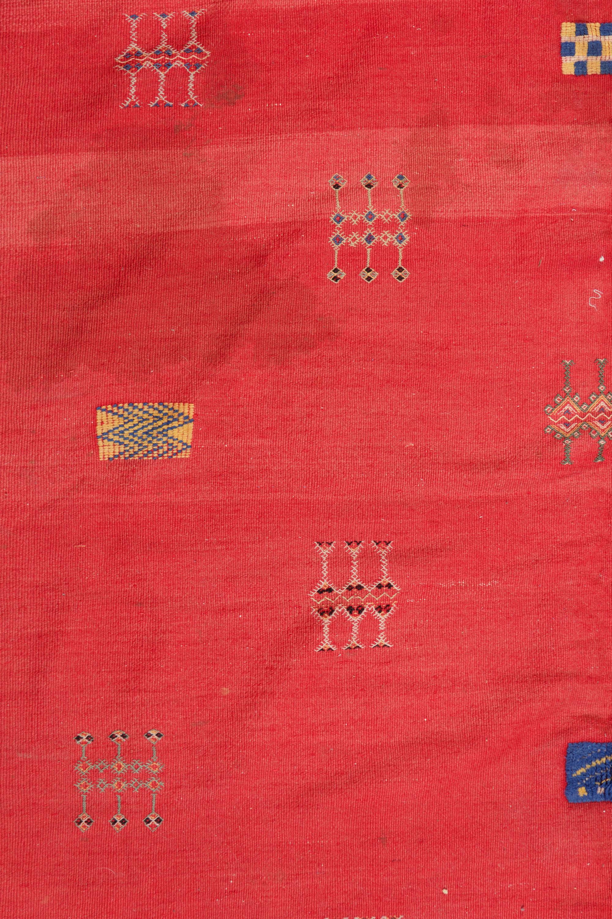 A Moroccan Kilim Wool Rug