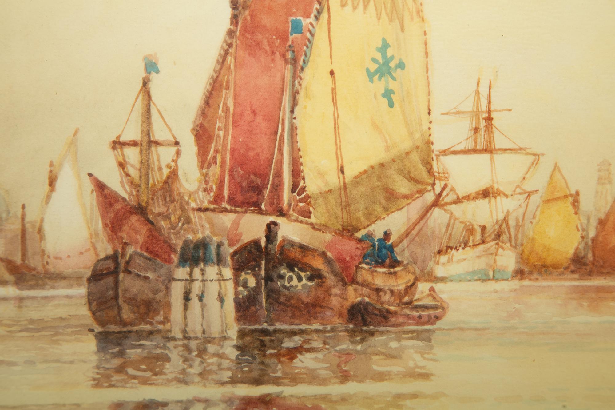 Venetian Harbor, 1920 , together with a work by an unknown artist