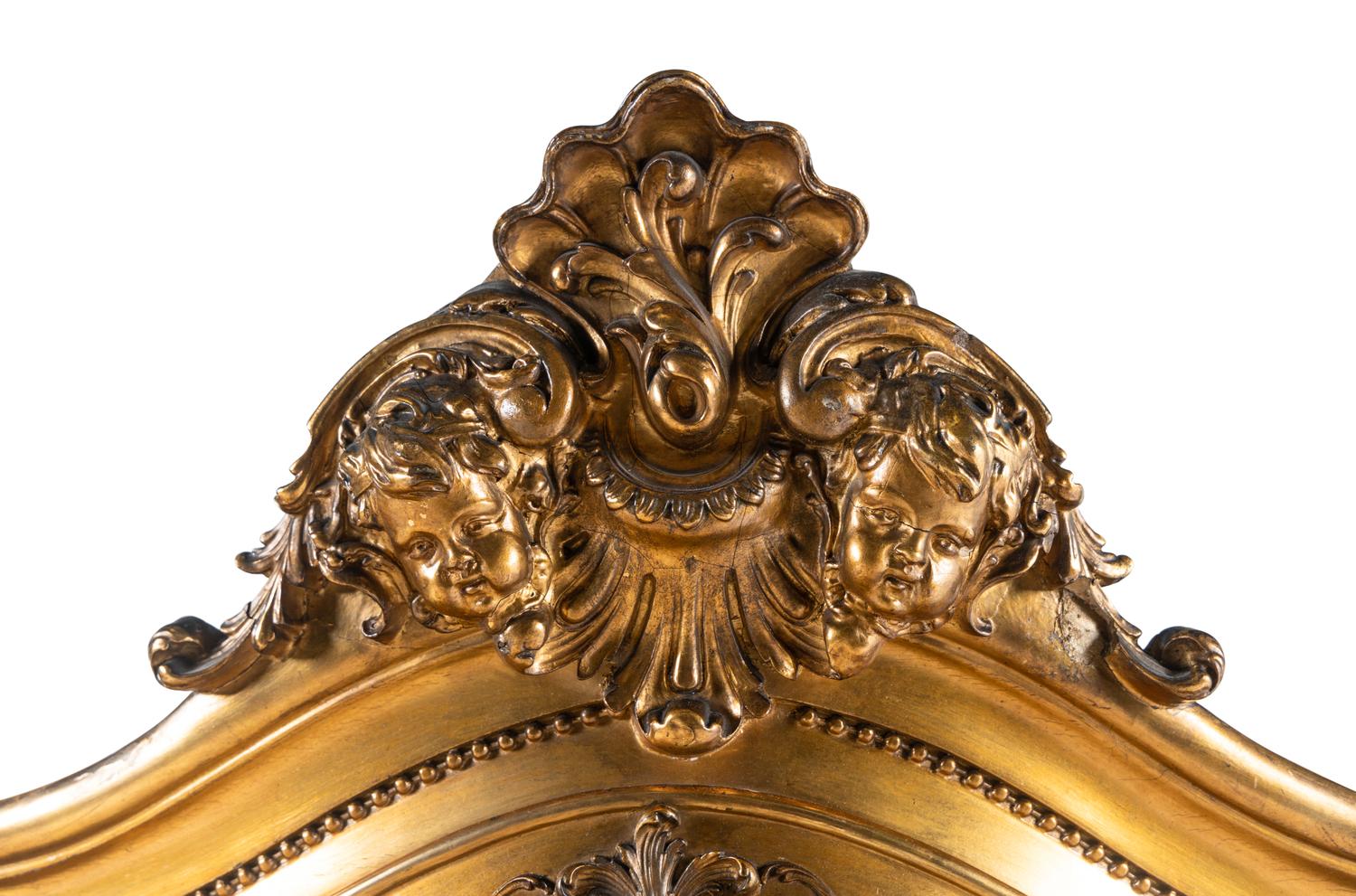 A Louis XV Style Giltwood Vitrine Cabinet