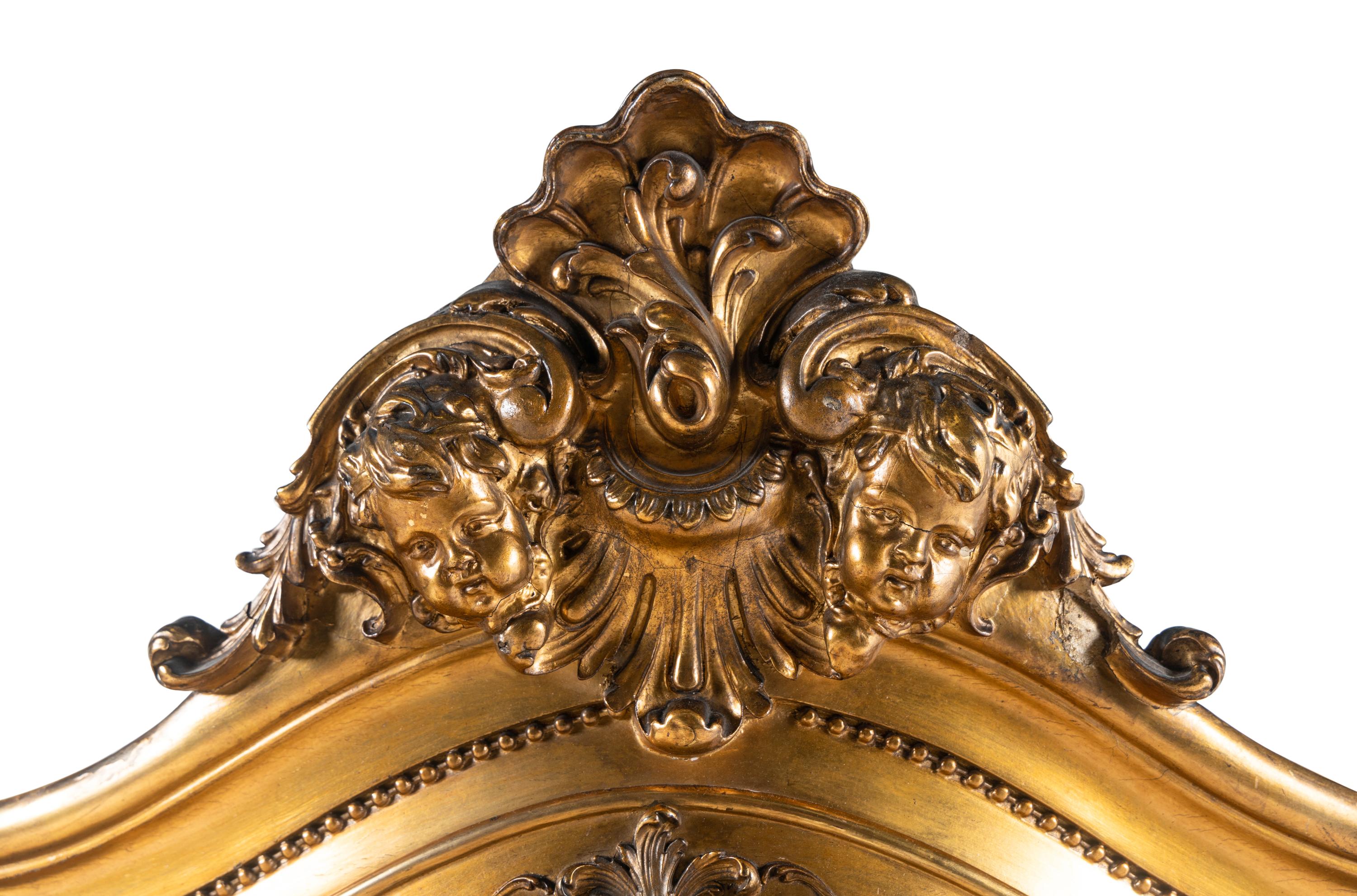 A Louis XV Style Giltwood Vitrine Cabinet