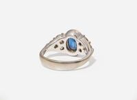 A White Gold, Sapphire, and Diamond Ring