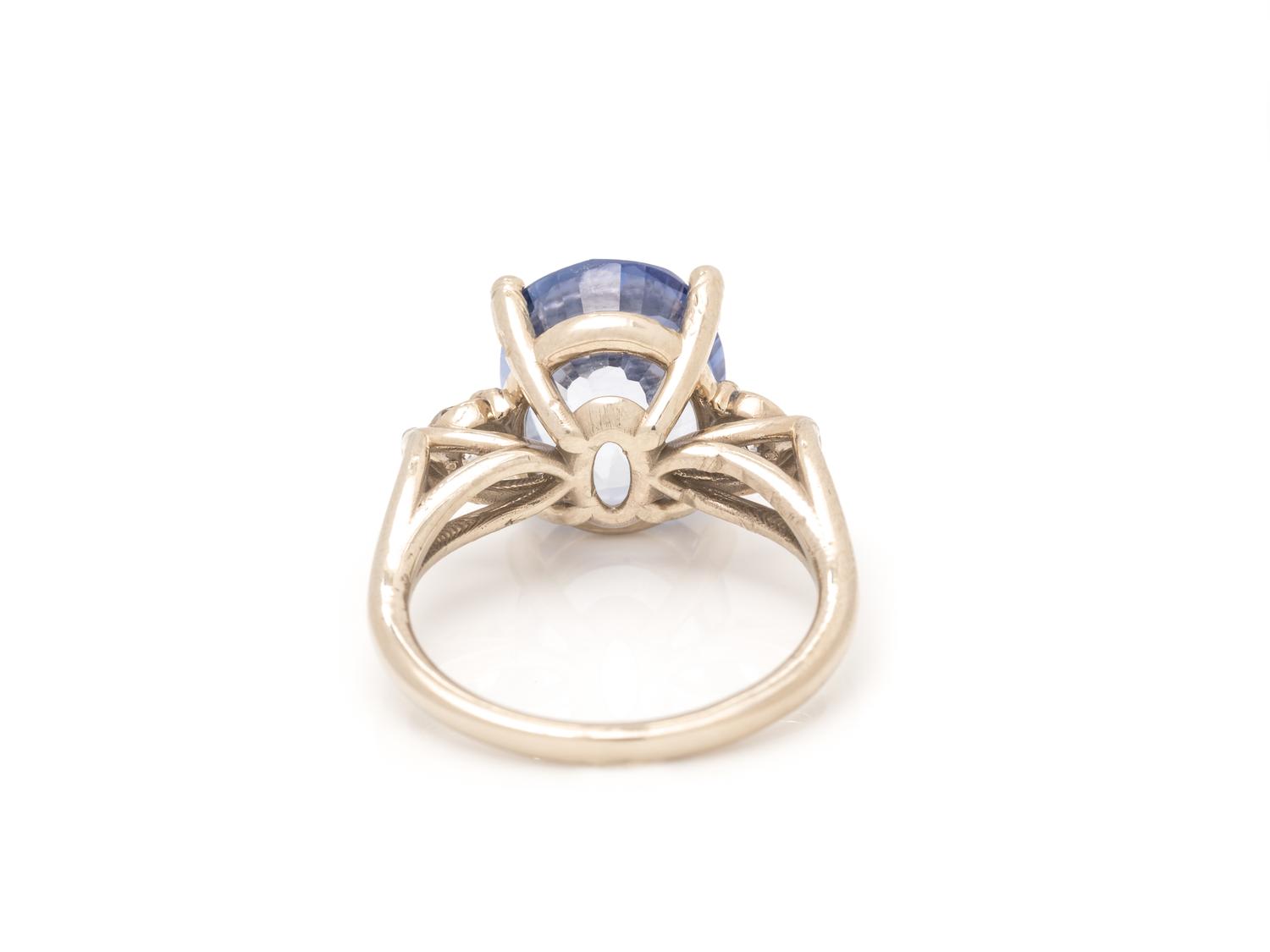 TANZANITE AND DIAMOND RING