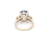 TANZANITE AND DIAMOND RING