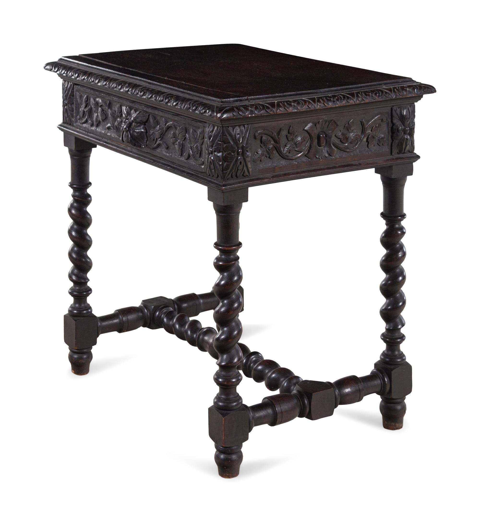 A Renaissance Revival Carved Walnut Table