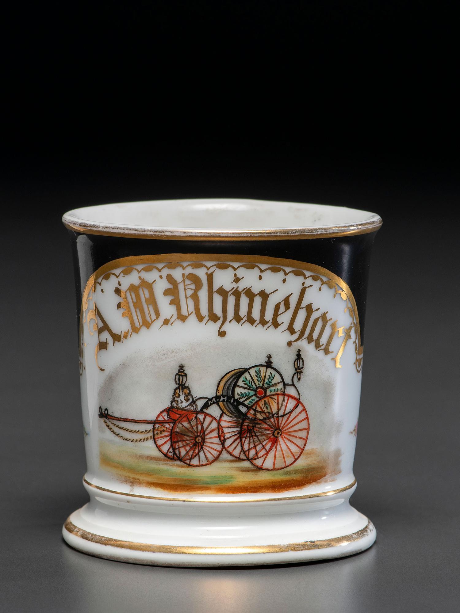 A Fireman's Porcelain Occupational Shaving Mug