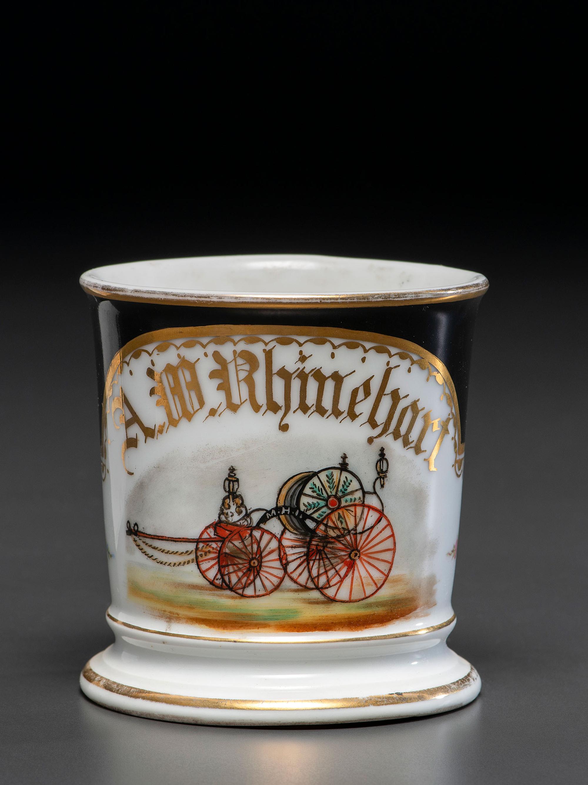 A Fireman's Porcelain Occupational Shaving Mug
