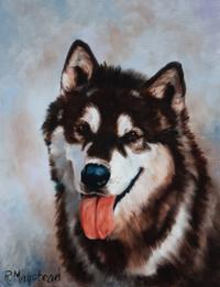 Three Works of Art depicting Alaskan Malamutes Largest: 17 1/2 x 11 1/2 inches.