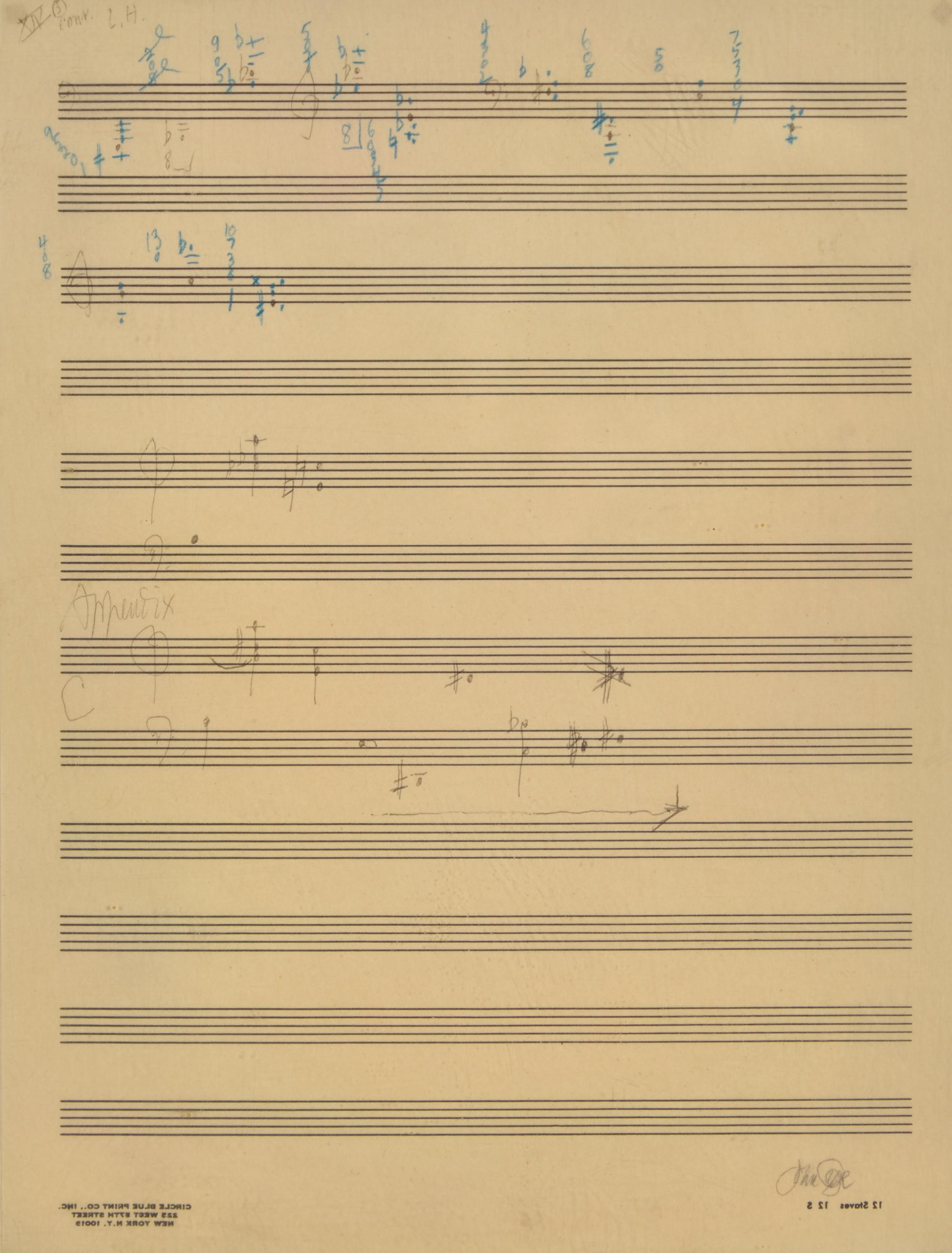 Études Australes , Piano Solo, Book II, Transcripts to Musical Staves XV, No. 2 , 1974-75
