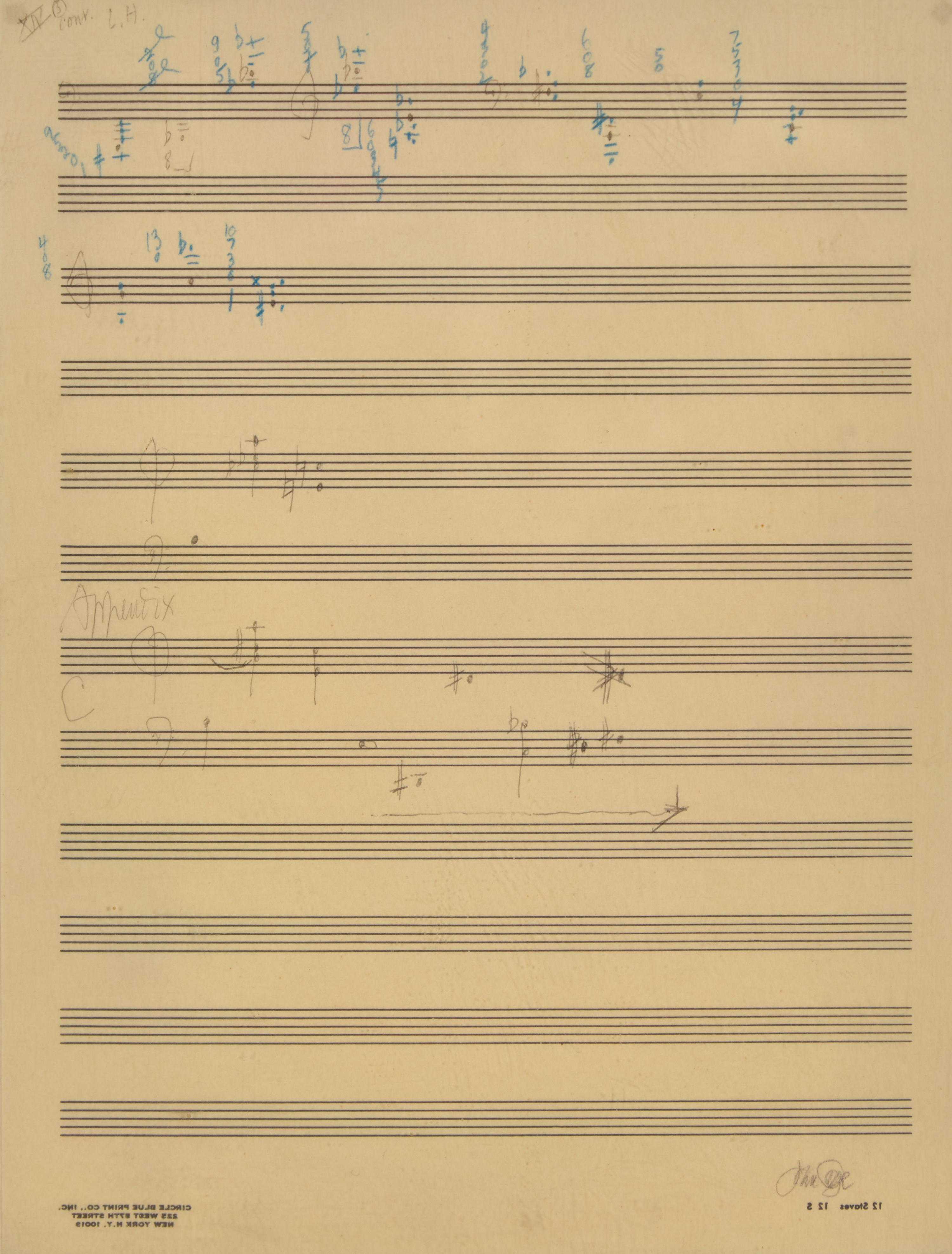 Études Australes , Piano Solo, Book II, Transcripts to Musical Staves XV, No. 2 , 1974-75