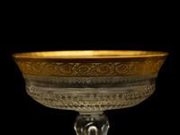 Three Gilt Decorated Baccarat Glass Articles