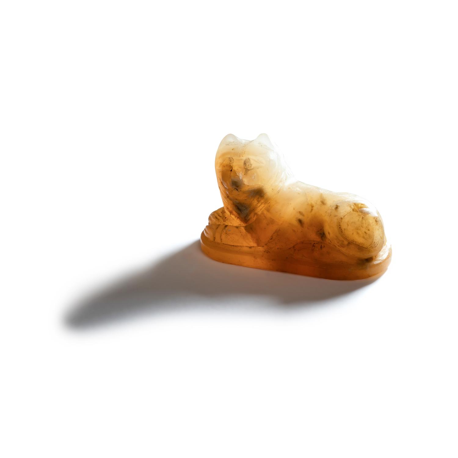 A Greco-Persian Quartz Reclining Lion