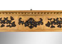 A Classical Gilt and Part Ebonized Overmantel Looking Glass