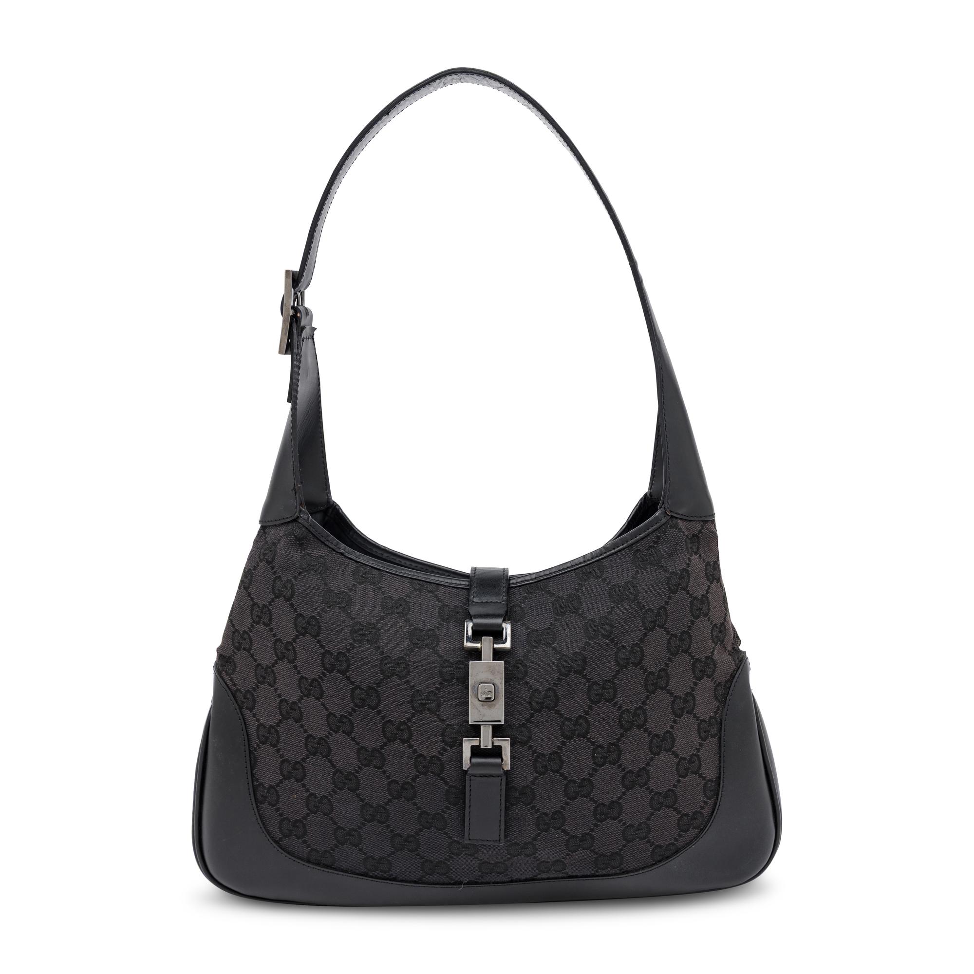 Gucci by Tom Ford, Black Monogram Jackie Hobo