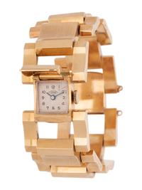 PERY, 14K YELLOW GOLD SURPRISE WRISTWATCH