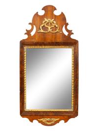 A George III Parcel Gilt Mahogany Mirror