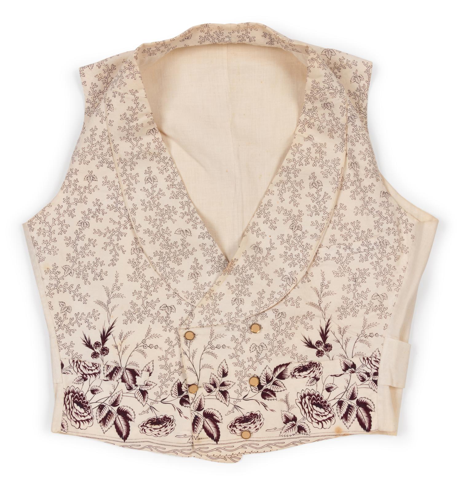 Three Men's 19th Century Waistcoats/Vests, 1840-1860