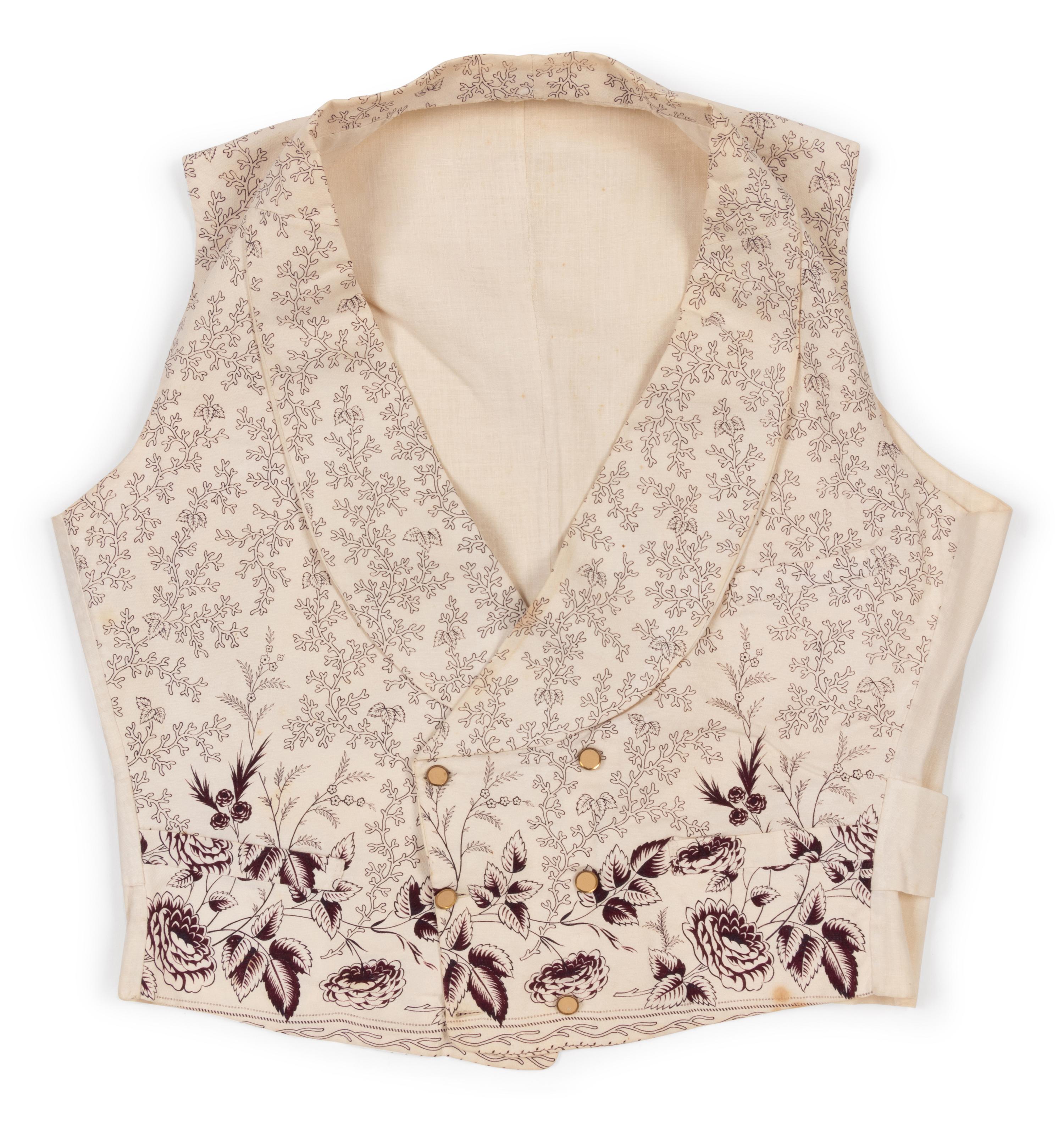 Three Men's 19th Century Waistcoats/Vests, 1840-1860